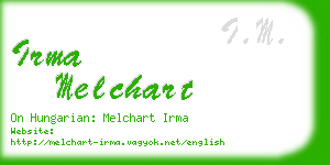 irma melchart business card